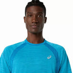 Asics T-shirt Road SS Top Bleu Egeo - vue 4