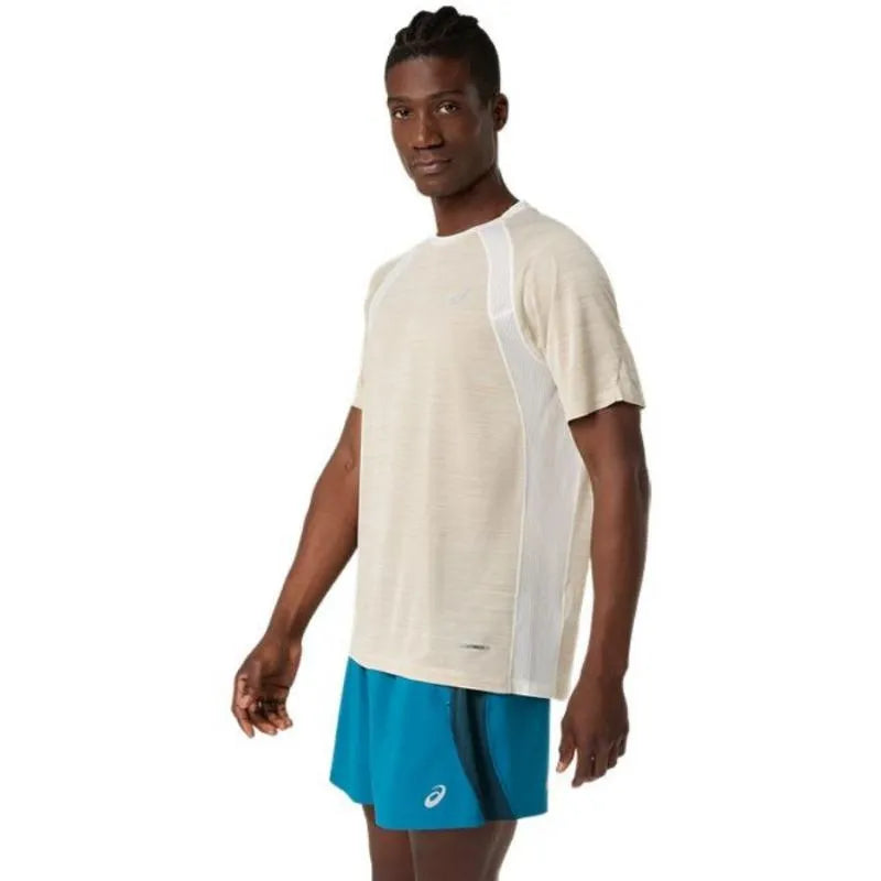 Asics T-shirt Road SS Top Crema - vue 3