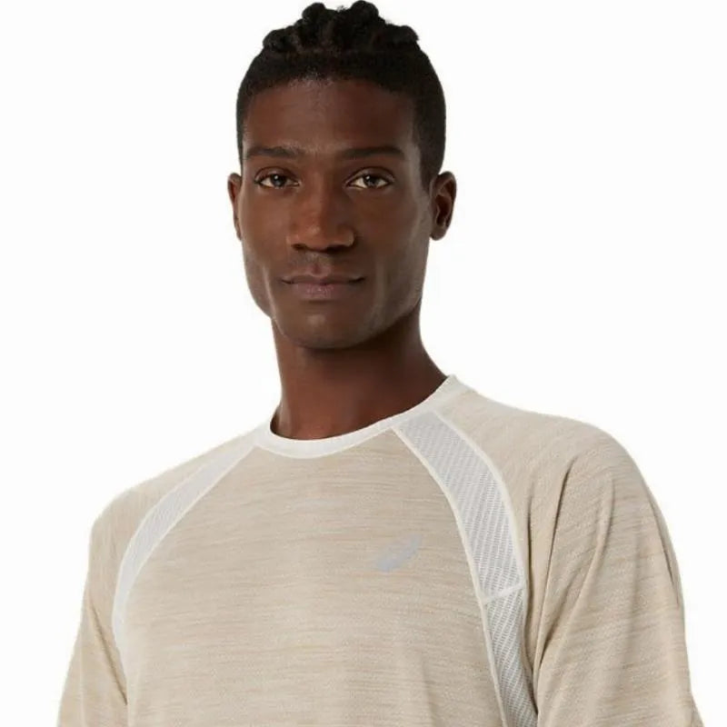 Asics T-shirt Road SS Top Crema - vue 4