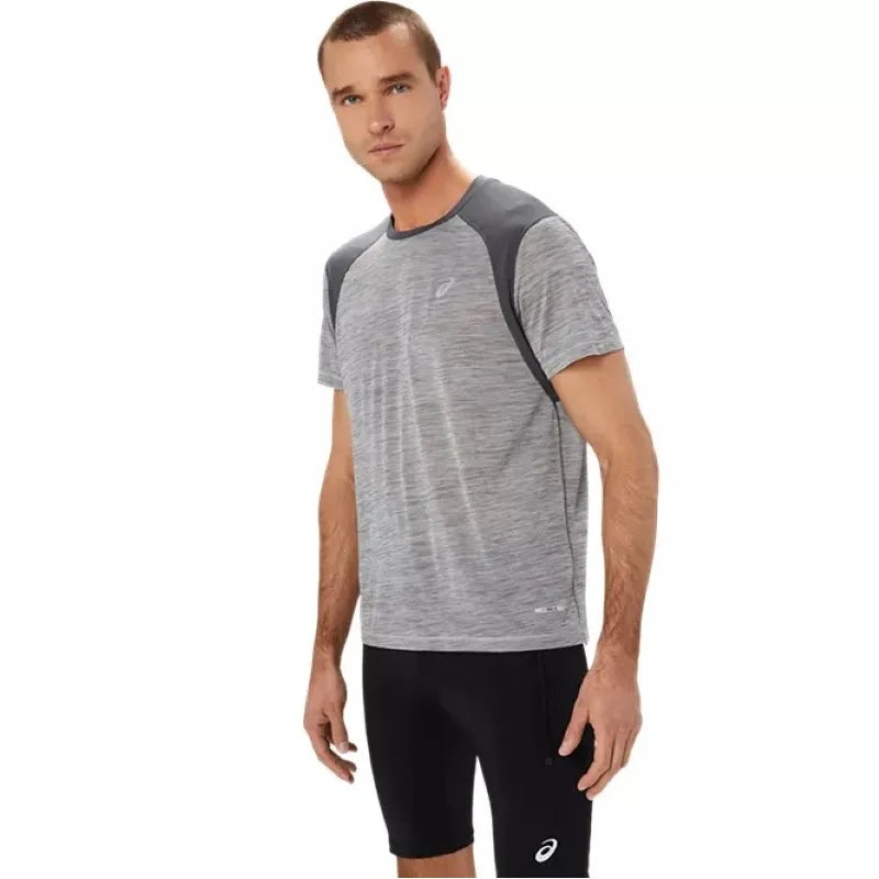 Asics T-shirt Road SS Top Gris
