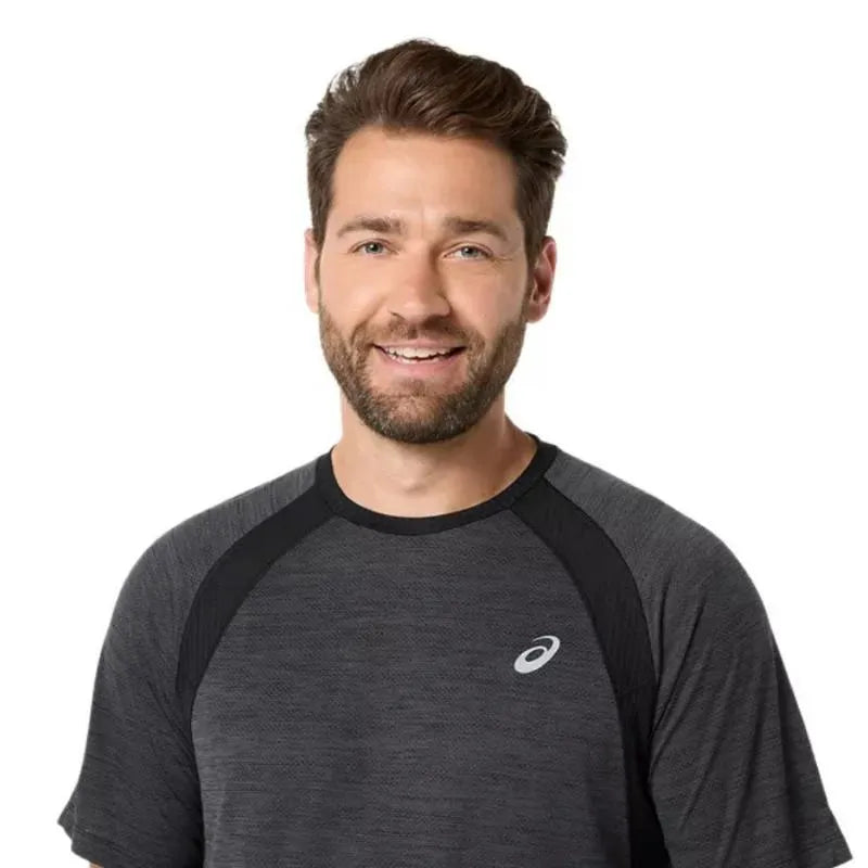 Asics T-shirt Road SS Top Noir - vue 4
