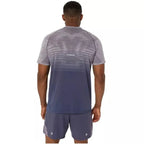 Asics T-shirt Seamless SS Top Gris Lavande Bleu Indigo - vue 2