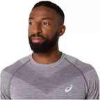 Asics T-shirt Seamless SS Top Gris Lavande Bleu Indigo - vue 4