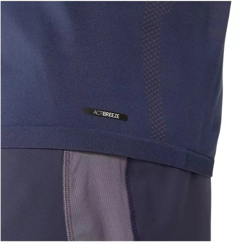 Asics T-shirt Seamless SS Top Gris Lavande Bleu Indigo - vue 5