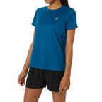 Asics T-shirt Silver Bleu Pétrole Femme
