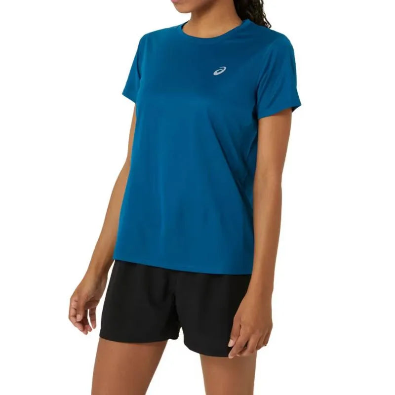 Asics T-shirt Silver Bleu Pétrole Femme