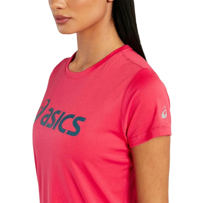 Asics T-shirt Silver Top Rose Femme - vue 3