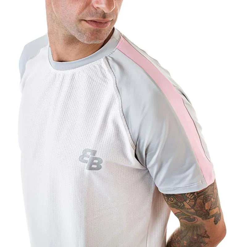 BB T-shirt Dandy Blanc Gris Rose
