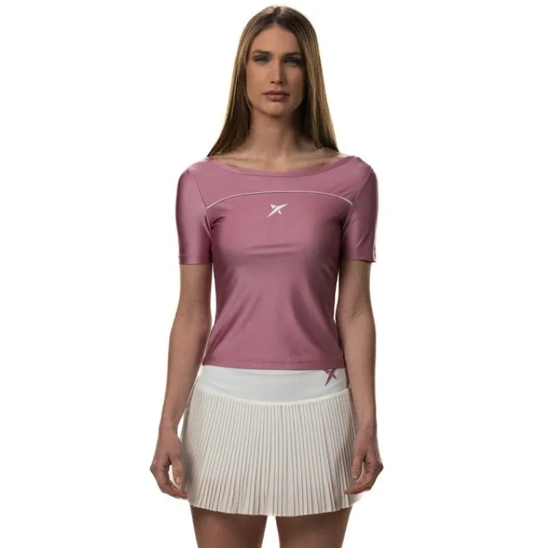 Drop Shot T-shirt Radiant Rose Blanc