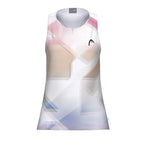 Head T-shirt Agility Blanc Bleu Femme