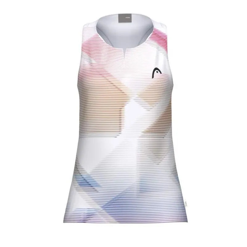 Head T-shirt Agility Blanc Bleu Femme