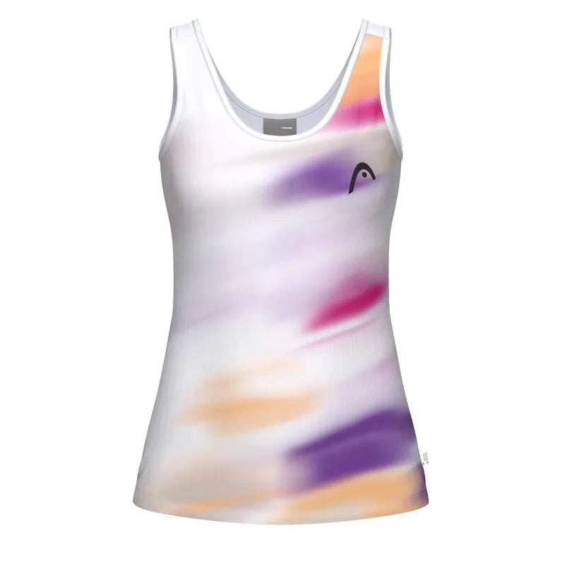 Head T-shirt Blur Pourpre Blanc Femme