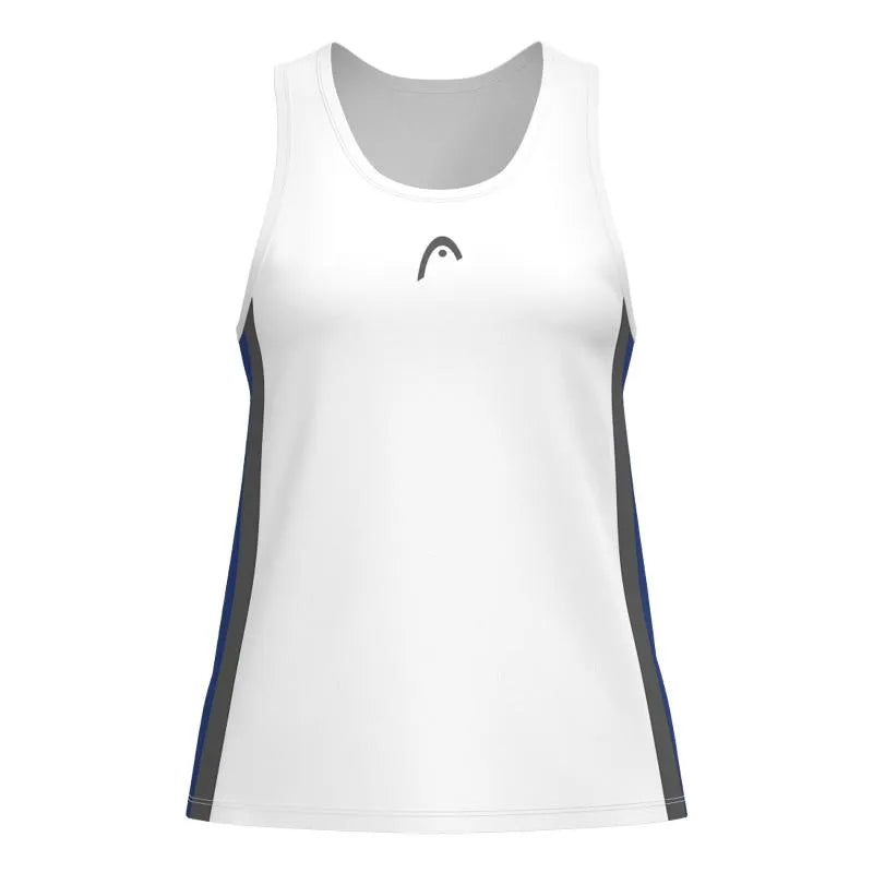 Head T-shirt Club 25 Tech Blanc Bleu Royal Femme