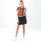 Head T-shirt Crop Top Coral Femme - vue 3