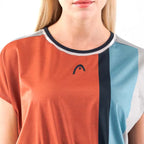 Head T-shirt Crop Top Coral Femme - vue 5