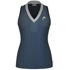 Head T-shirt Performance Marine Argent Femme