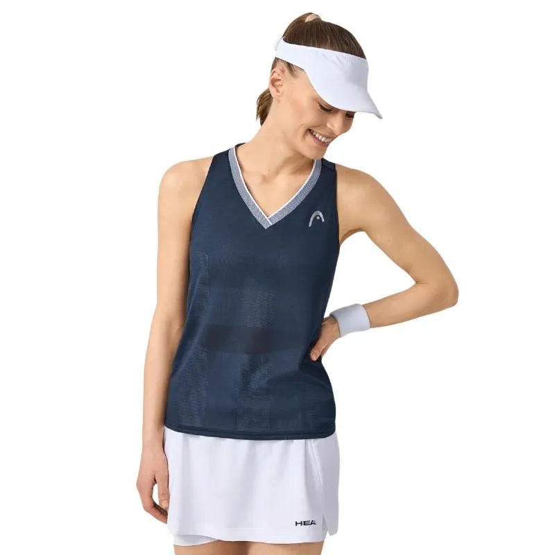 Head T-shirt Performance Marine Argent Femme - vue 3