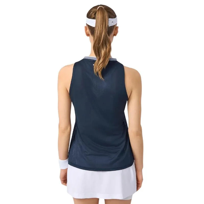 Head T-shirt Performance Marine Argent Femme - vue 4
