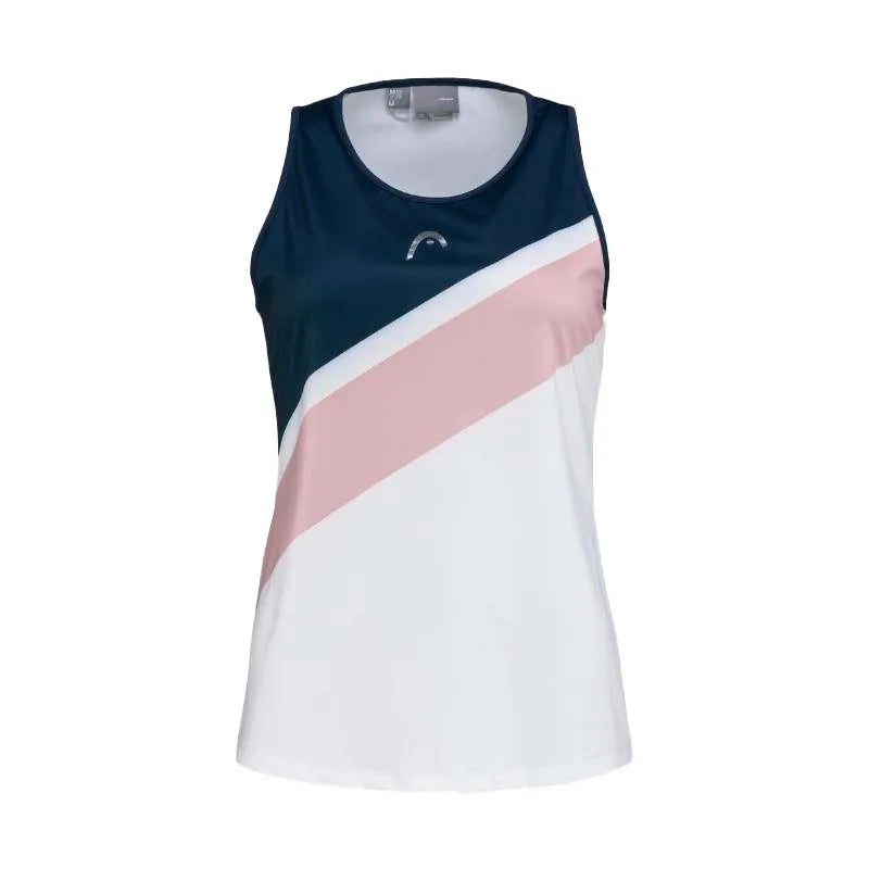 Head T-shirt Performance Estampado Blanc Rose