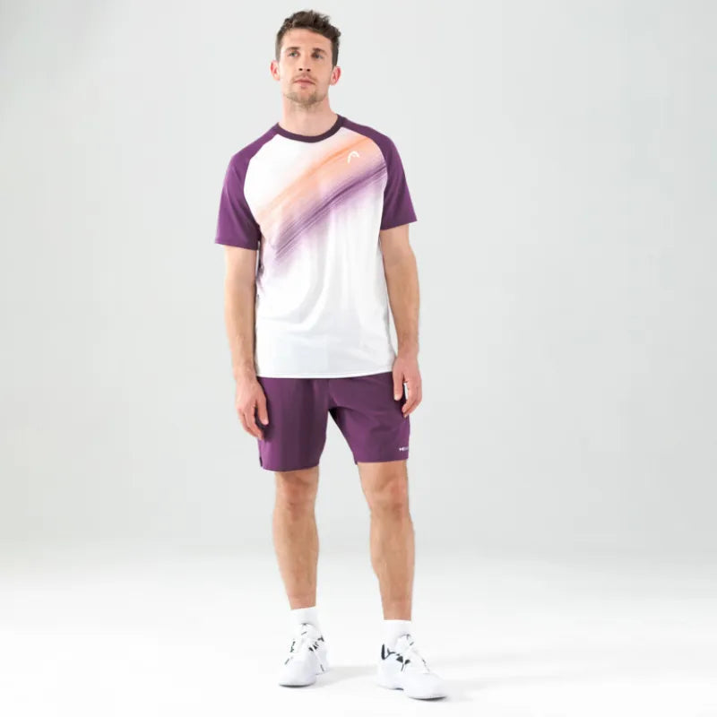Head T-shirt Performance Lila Print - vue 3