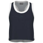 Head T-shirt Play Crop Top Marine Gris Femme
