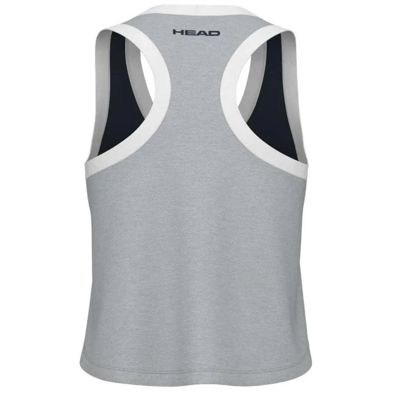Head T-shirt Play Crop Top Marine Gris Femme - vue 2