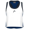 Head T-shirt Play Crop Top Blanc Bleu Royal Femme