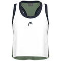 Head T-shirt Play Crop Top Blanc Vert Femme