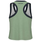 Head T-shirt Play Crop Top Blanc Vert Femme - vue 2