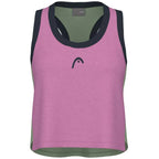 Head T-shirt Play Crop Top Rose Vert Femme