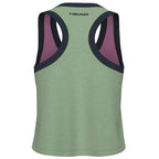 Head T-shirt Play Crop Top Rose Vert Femme - vue 2