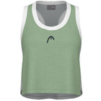 Head T-shirt Play Crop Top Vert Gris Femme