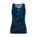 Head T-shirt Play Print Padel Bleu Foncé Femme