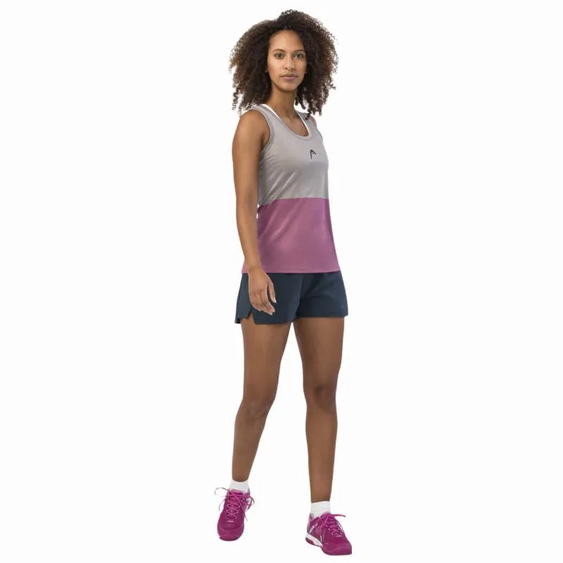 Head T-shirt Play Tech Rose Blanc Femme - vue 4