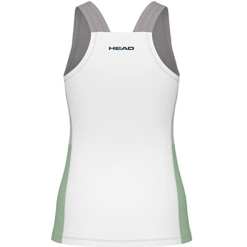 Head T-shirt Play Tech Vert Blanc Femme - vue 2