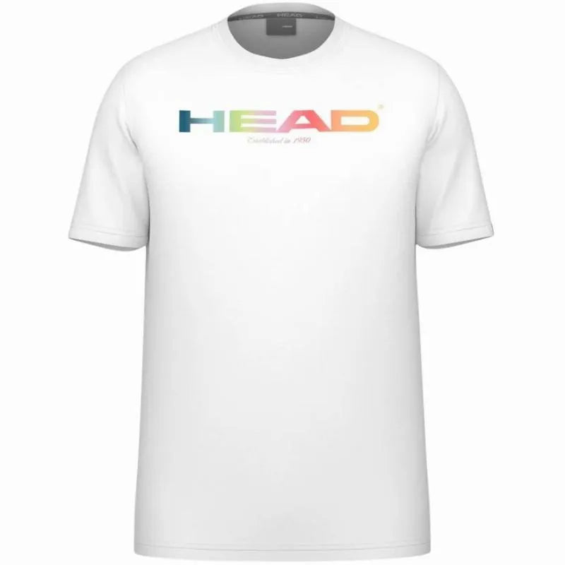 Head T-shirt Rainbow Blanc