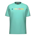 Head T-shirt Rainbow Turquoise