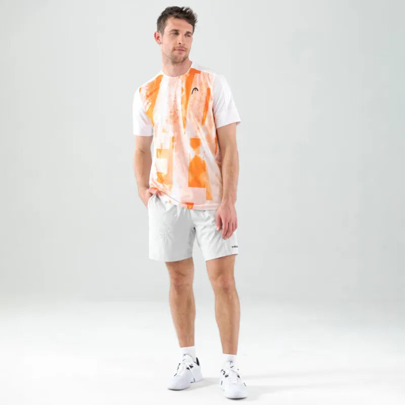 Head T-shirt Tech Orange Print - vue 5