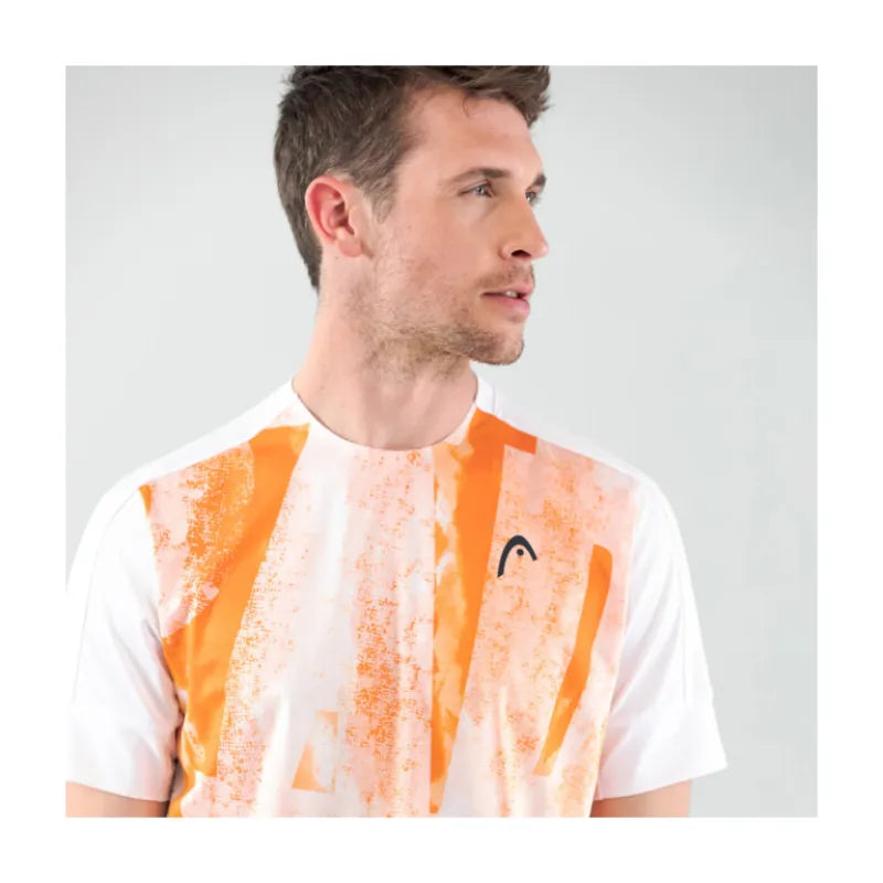 Head T-shirt Tech Orange Print - vue 6