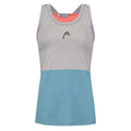 Head T-shirt Tech Top Gris Bleu Électrique Femme