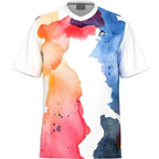 Head T-shirt Tospin Bleu Royal Print