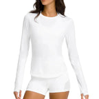 Wilson T-shirt Manga Larga All Day Blanc Femme - vue 3