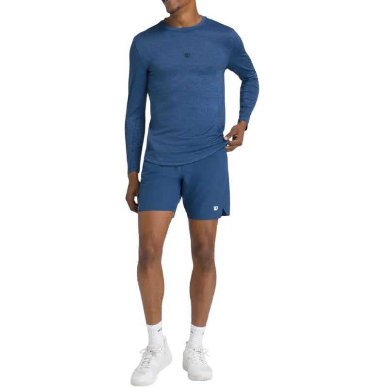 Wilson T-shirt Manga Larga Everyday Performance Bleu Court - vue 3