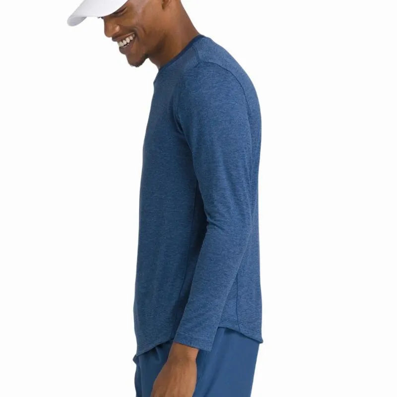Wilson T-shirt Manga Larga Everyday Performance Bleu Court - vue 5
