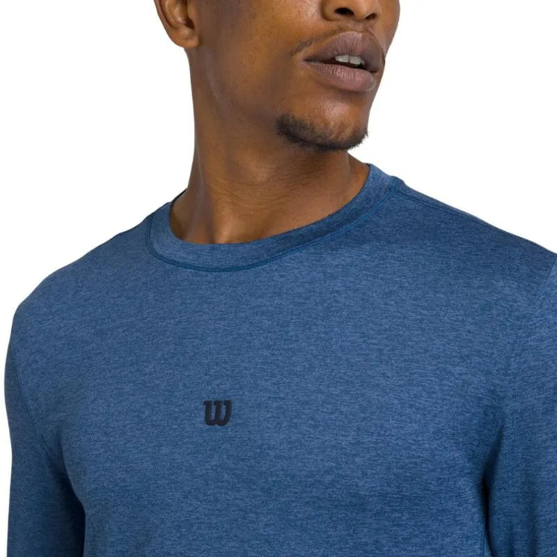 Wilson T-shirt Manga Larga Everyday Performance Bleu Court - vue 6