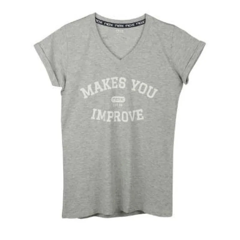 Nox T-shirt Femme Basic Gris Vigore