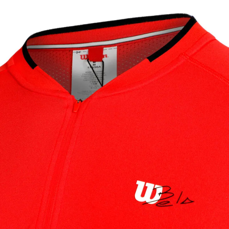 Wilson T-shirt Bela Seamless Ziphnly 2.0 Rouge - vue 3