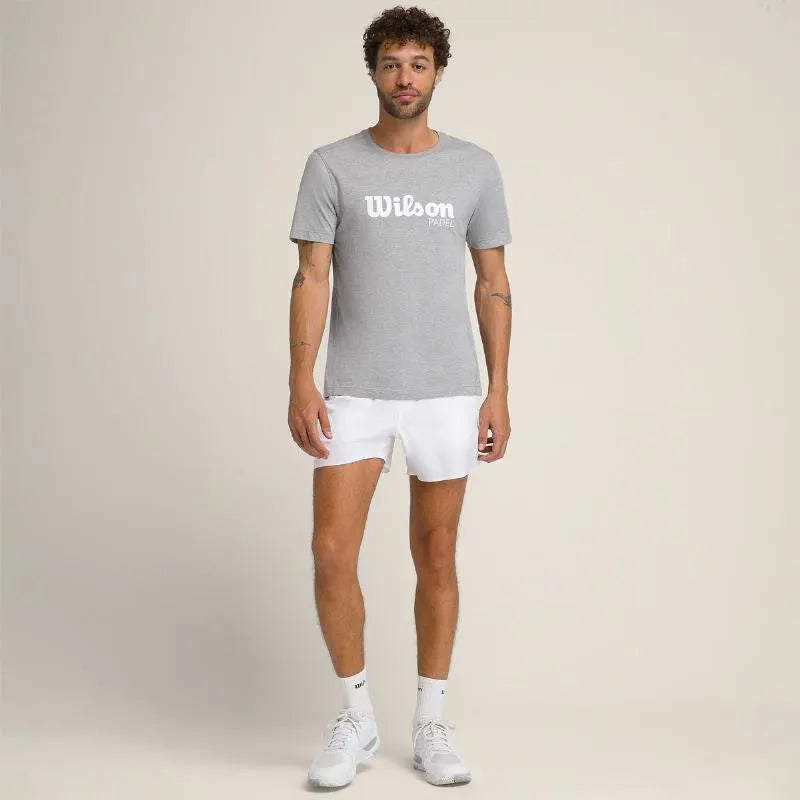 Wilson T-shirt Graphic Gris Blanc - vue 4