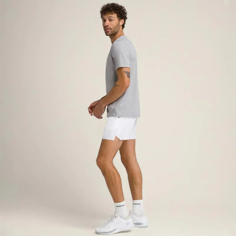 Wilson T-shirt Graphic Gris Blanc - vue 5
