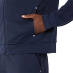 Asics Veste Court Warm Up Bleu Minuit - vue 3